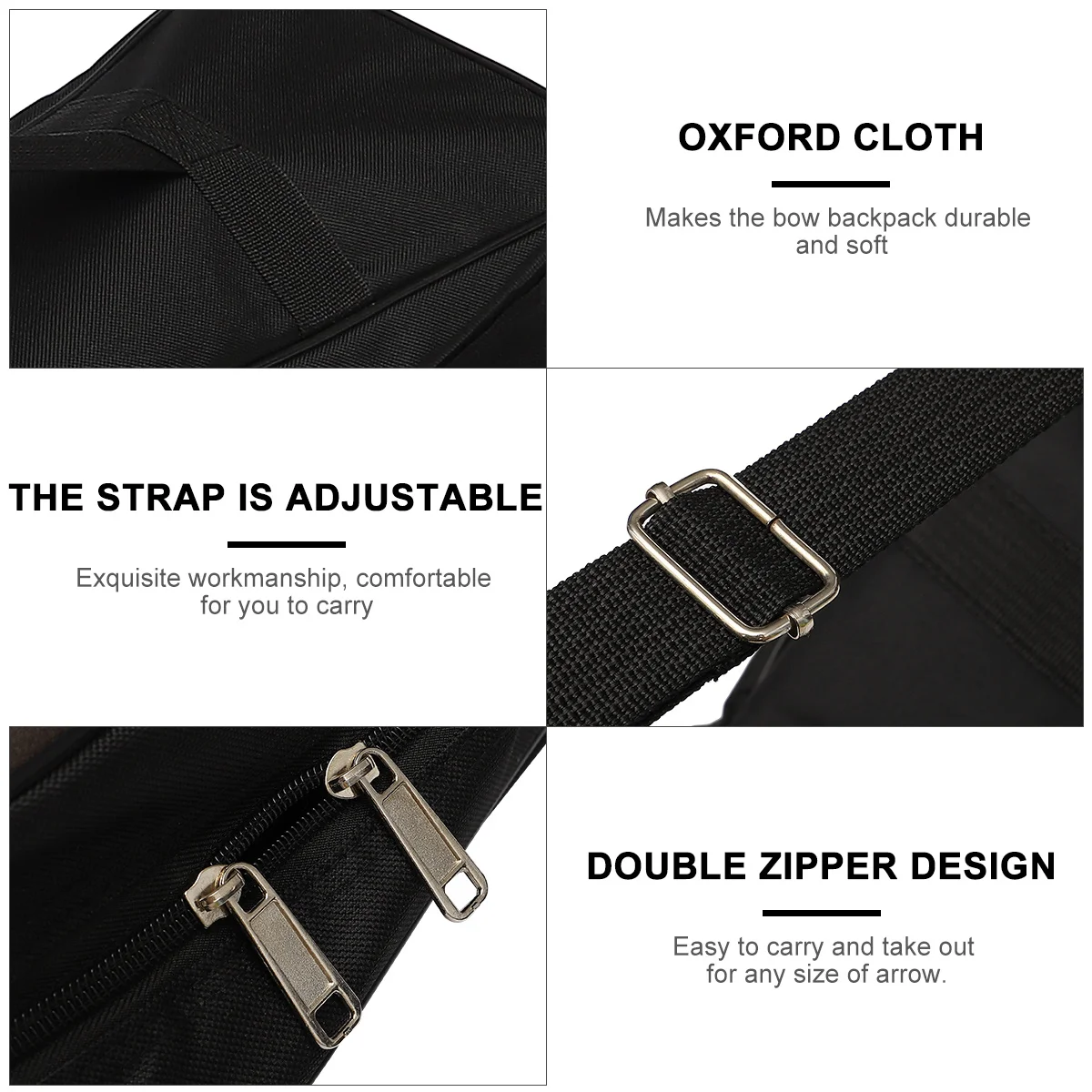 

Bow Storage Bag Portable Split Design Oxford Cloth Material Durable Soft Large Capacity for Outdoor Travel Use