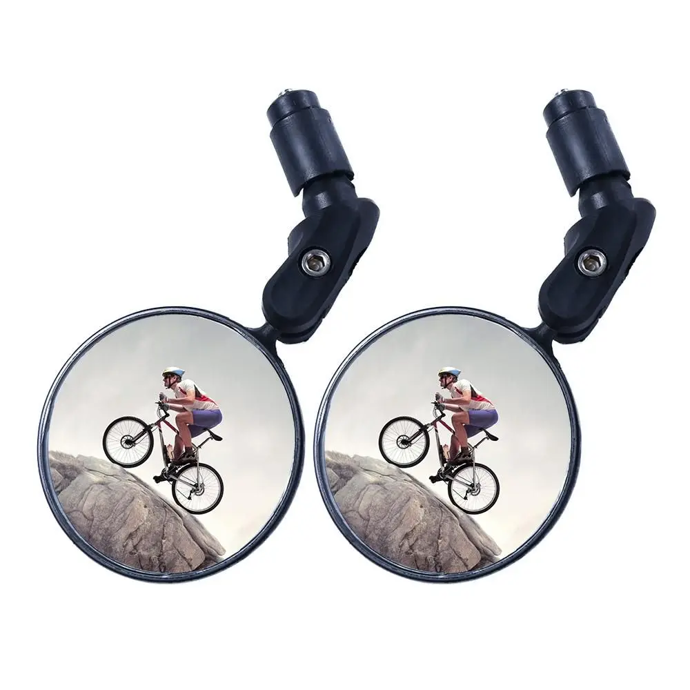 Handlebar Blind Spot Mirror Spherical Bike Rear View Mirror Round Curved Mirror Wide Angle Bicycle Convex Rearview Mirror