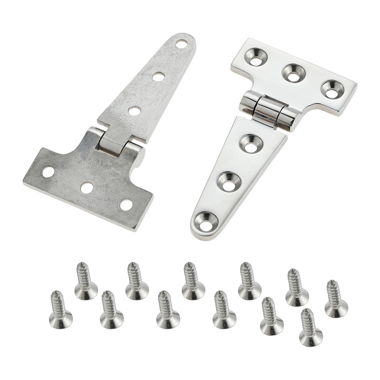 2Pcs 316 Stainless Steel T Hinges Marine Grade 4'' X 2