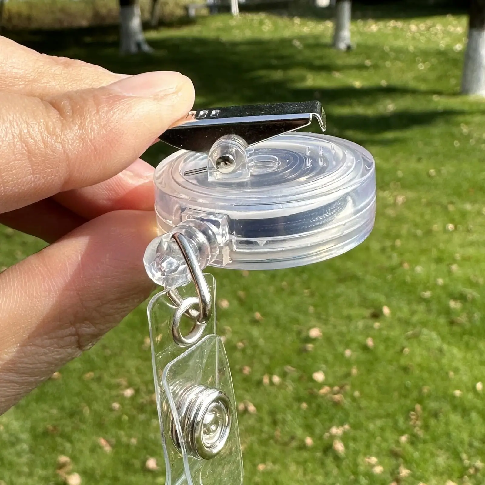 10er-Pack einziehbare Ausweishalterrollen mit drehbarem Krokodilklemme, Schlüsselanhänger, einziehbarer, ausziehbarer Schlüsselanhänger, Schlüsselanhänger – Detail 13