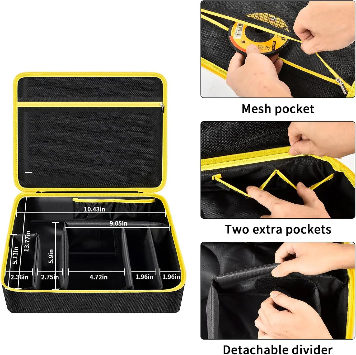 (Solo scatola) Borsa compatibile con l'utensile per smerigliatrice angolare DEWALT 20V MAX* (DCG413B), adatta anche per FLEXVOLT ADVANTAGE Brushless