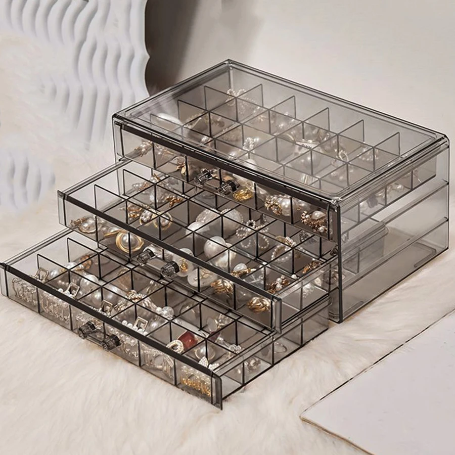 

1pc, Grids Transparent Acrylic Organizer Box Nail Art Compartment Storage Box for Beads Organizer DIY Manicure Accessories