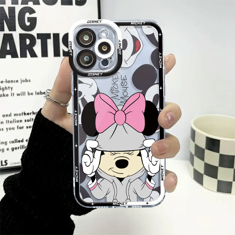 Disney-funda transparente de Mickey y Minnie Mouse para Honor 90 Lite, X8a, X8, 4G, X9a, 5G, X8