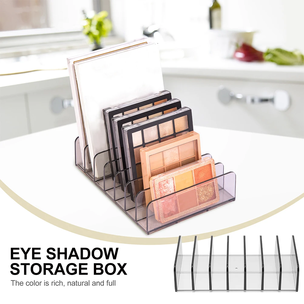

2 Pcs Eyeshadow Tray Storage Box Brushes Organizator Makeup Display Holder Eyeliner Organizer Clear