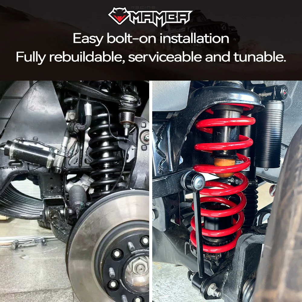 Peredam Kejut Suspensi Offroad Wrangler JL 4x4 Pengangkat Off Road Reservoir Gas Shock Absorber Mamba Racing