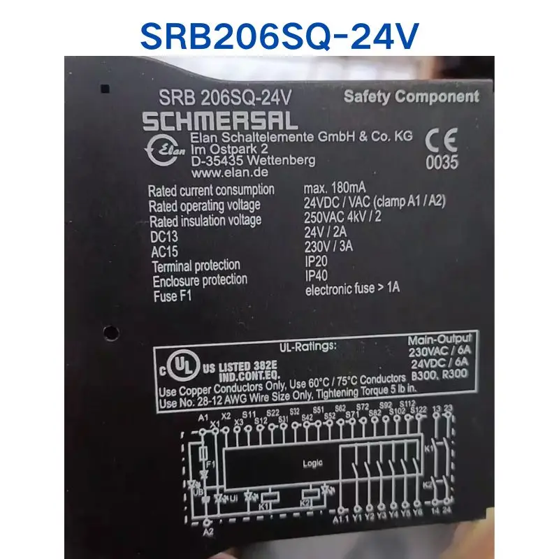 Second-hand test OK for SCHMERSAL relay SRB206SQ-24V SRB 206SQ-24V