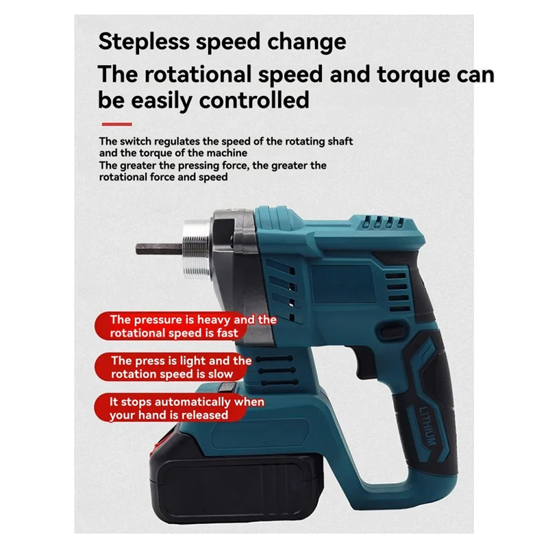 Strumento vibratore compattatore mixer 3 in 1 per calcestruzzo cordless 18V per cemento, senza batteria inclusa, compatibile