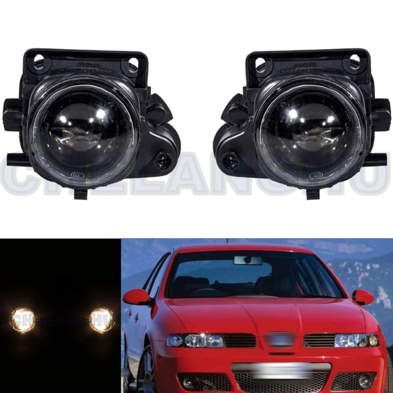 

For Seat Toledo CUPRA R 2002 2003 2004 Pair Left+Right Front foglights Lamp With Halogen Bulbs 4B0941699 4B0941700