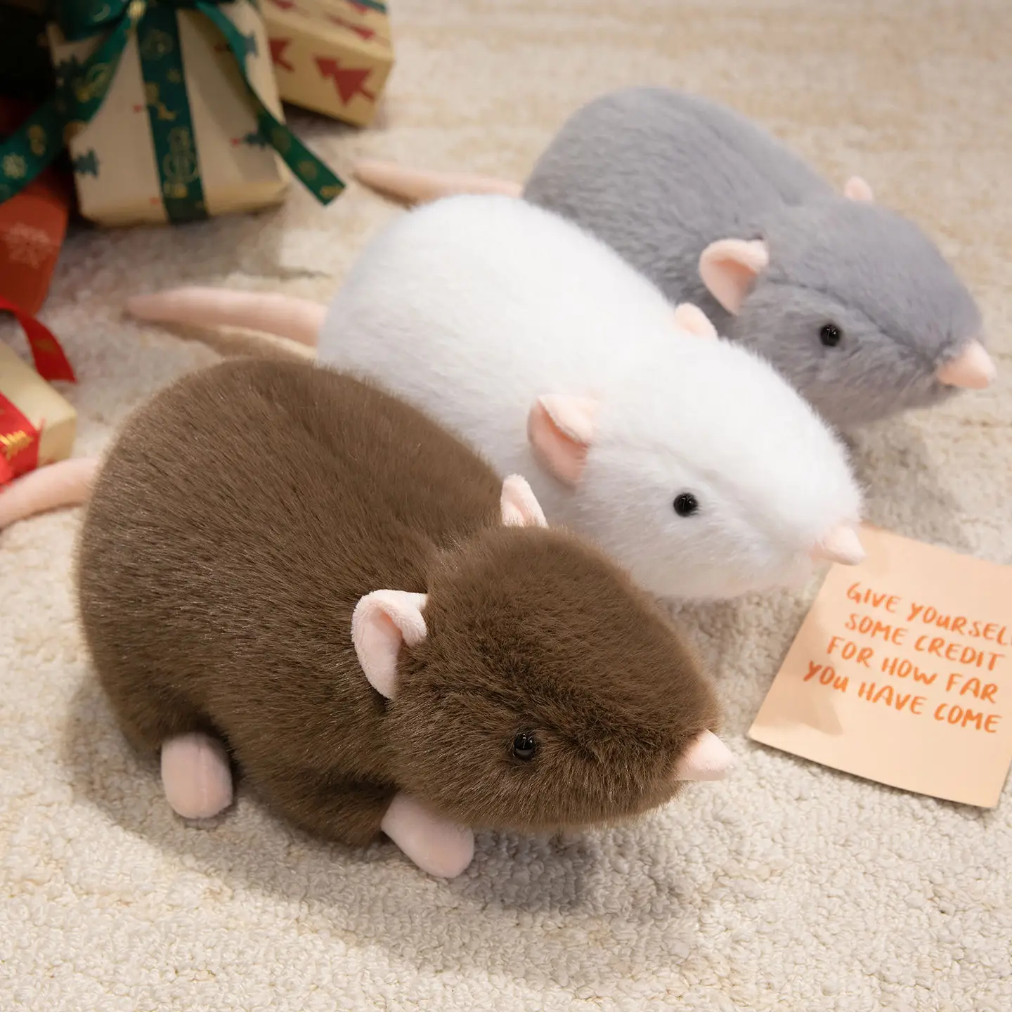 30/50/70/100cm Big Size New Soft Plush Simulation Mouse Doll Stuffed Rat Toy Party Pop Birthday Gift Zoo Souvenir