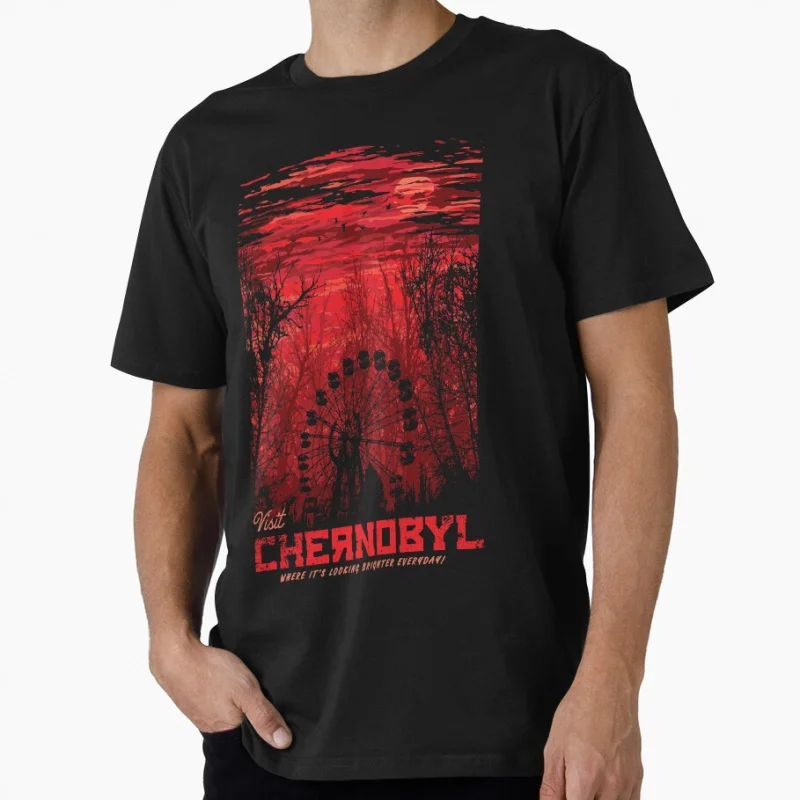 

Visit Chernobyl 1209 Nuclear Disaster 3.6 Roentgen Retro gift t shirt Vintage Clothes Men's All size S-6XL Tops 100% cotton