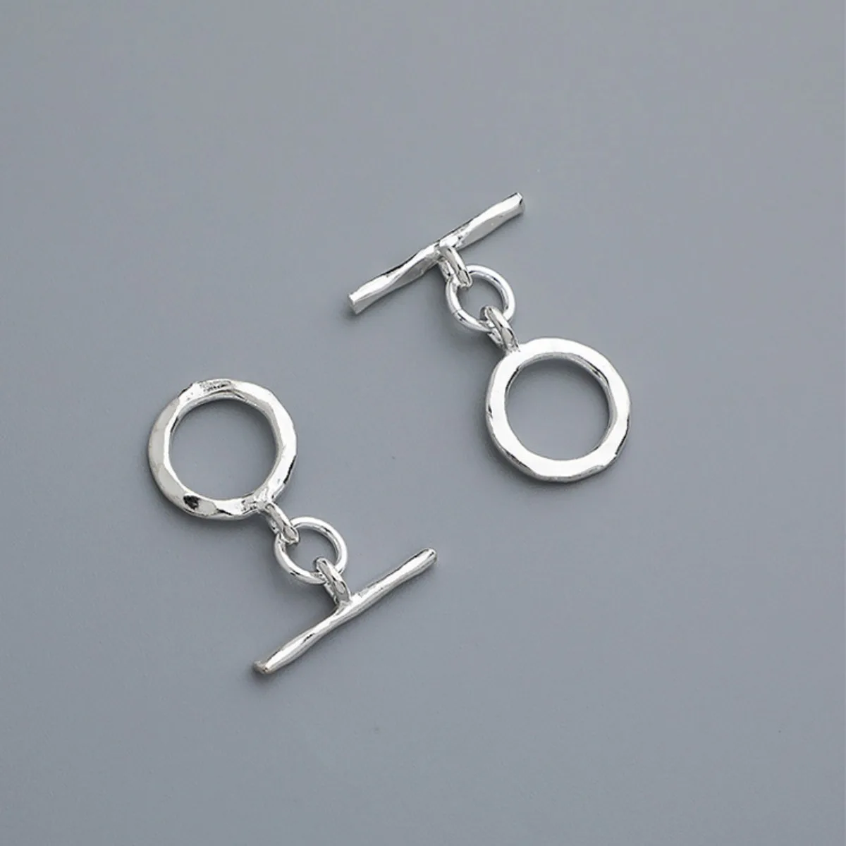 

1 Set Unplated 925 Sterling Silver Toggle Clasps Bracelet Clasps Necklace Clasps for Jewelry Making