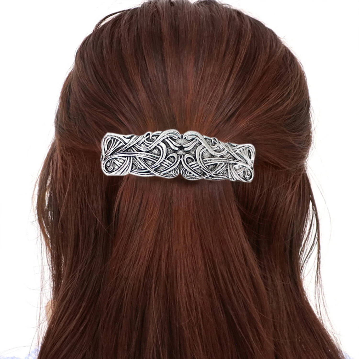 Fashion Alloy Vintage Hair Clip Square Shape Barrette Metal Hairpins For Women Lady Headwear Hair Accessories