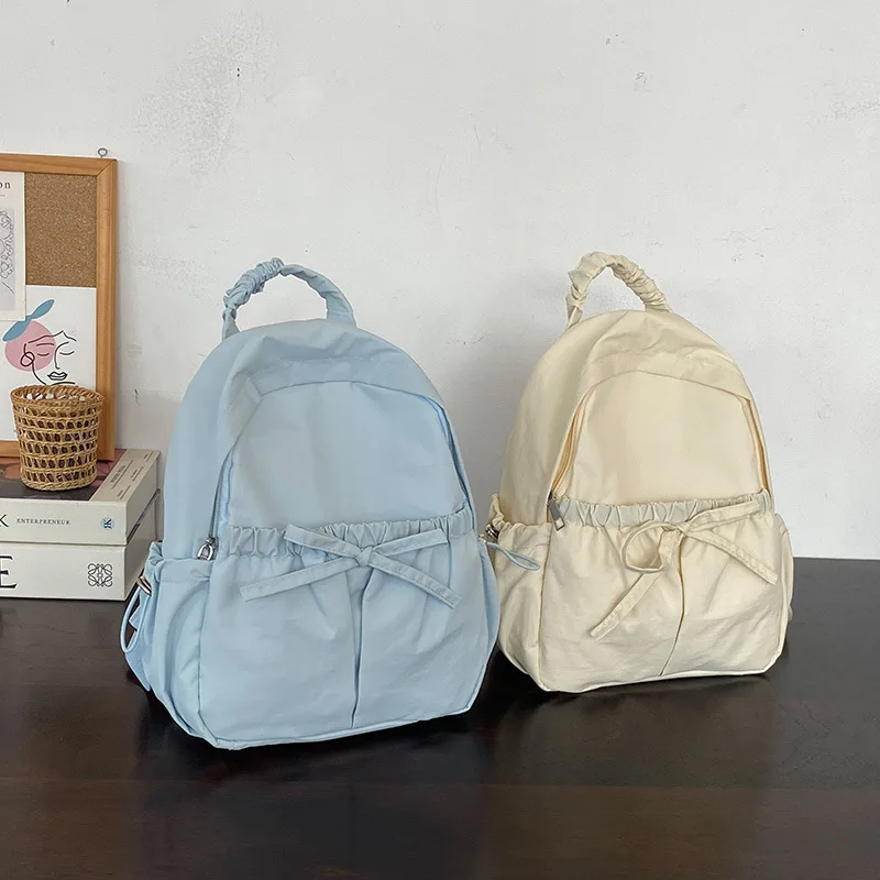 حقيبة كتف نايلون جديدة بتصميم كوري متخصص للسفر في الهواء الطلق حقيبة ظهر خفيفة الوزن ومتعددة الاستخدامات ذات سعة كبيرة للتنقل