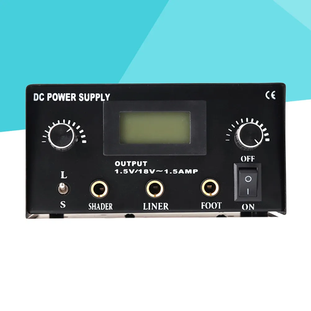 Dual Output LCD Digital Tattoo Power Supply Professional Dc Voltage Stabilizer for Liner and Shader Compact Metal Housing