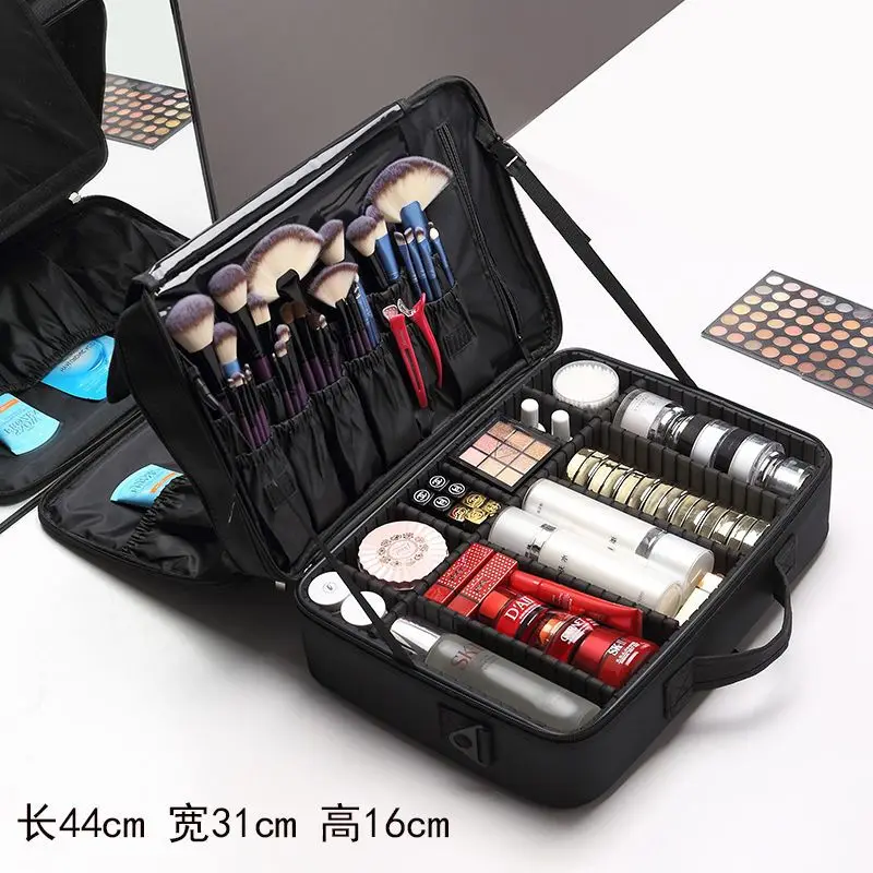 Large Fashionable Portable Professional Handheld Makeup Case with Makeup Bag Multifunctional Cosmetic Storage Box