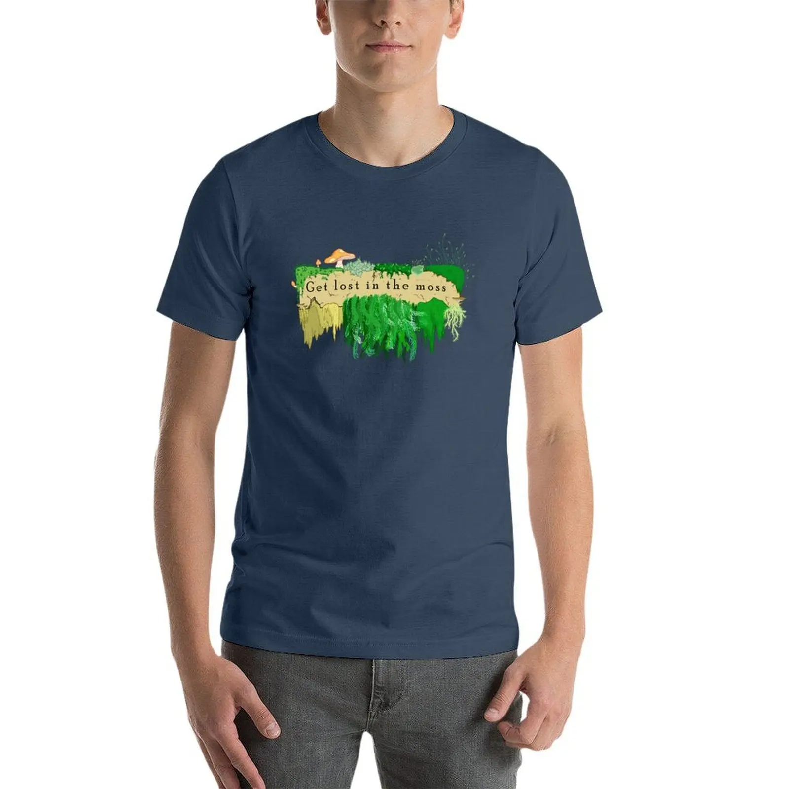 تي شيرت Get Lost In The Moss تي شيرت مضحك تي شيرت رجالي للرجال تي شيرت بقصة ضيقة #4