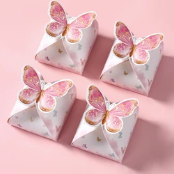 Pink Butterfly Candy Bags Gift Packing Bags butterfly Birthday Party Decorations Kids Gift Candy Bag Baby Shower Party Supplies