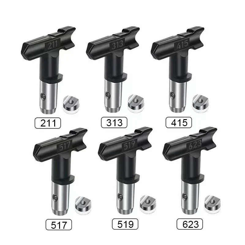 6 Pieces Paint Sprayer Tips Reversible Spray Tip Airless Spray Nozzles Tips Airless Sprayer Spraying Machine Parts