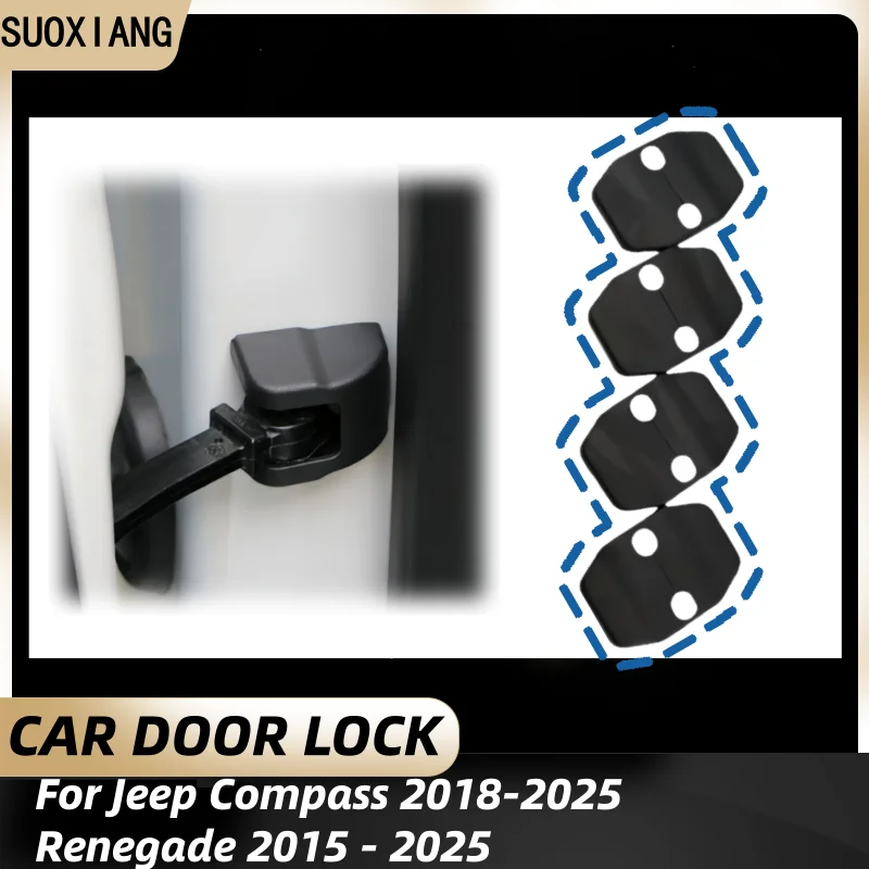 

Car Door Lock Check Arm Cap Cover Door Stopper Cover For Jeep Compass 2018-2025 Renegade 2015 - 2025 Accessories