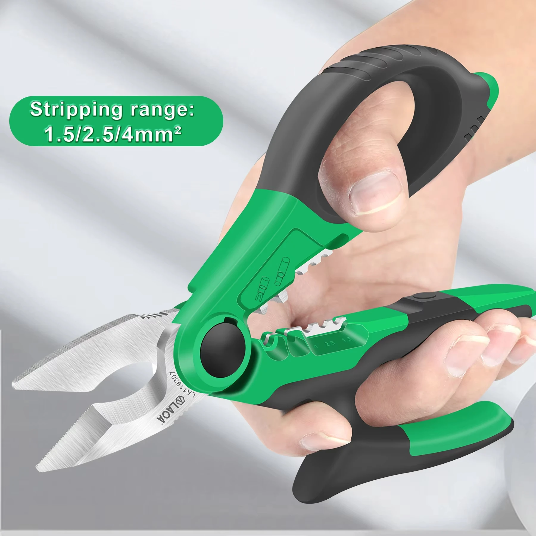 6 بوصة 7 بوصة مقص كهربائي 1.5-4mm2 قواطع الأسلاك تجريد الأسلاك الكهربائية 1.5-4mm2 قطع محطة العقص المقاوم للصدأ #5