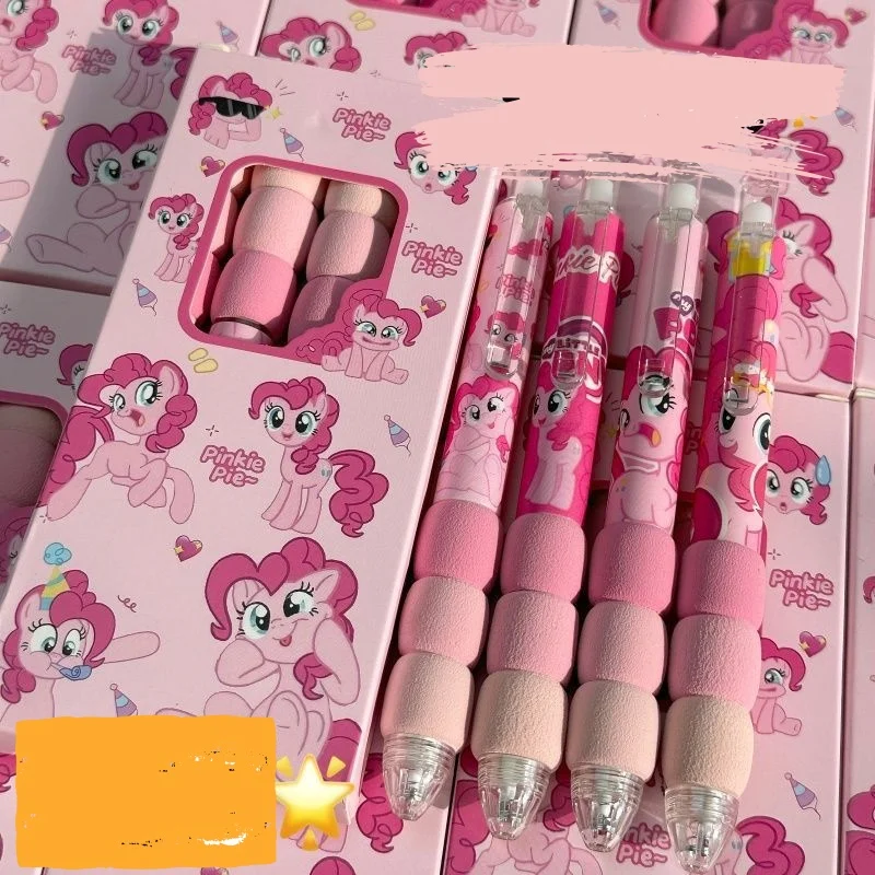 1 box cute gradient cover push-button gel pen pink ins style high aesthetic 0.5 student exam pen black pen, best holiday party