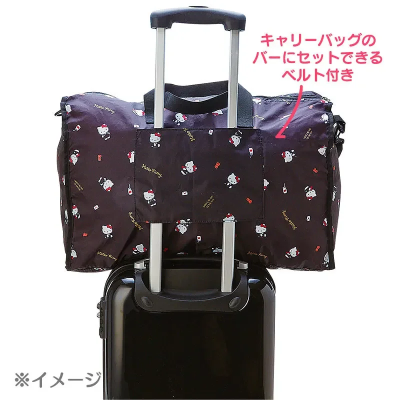 Sanrio Travel Bag Kuromi Hello Kitty Outdoor Foldable Large Capacity Luggage Bag Gym Bag Anime Accessories Kawaii Home Products