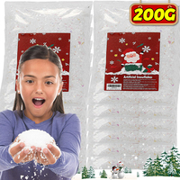 50/200g Artificial Snow Powder Christmas Tree Decoration Fluffy Fake Snowflakes DIY Home New Year Party Winter Scene Prop Supply