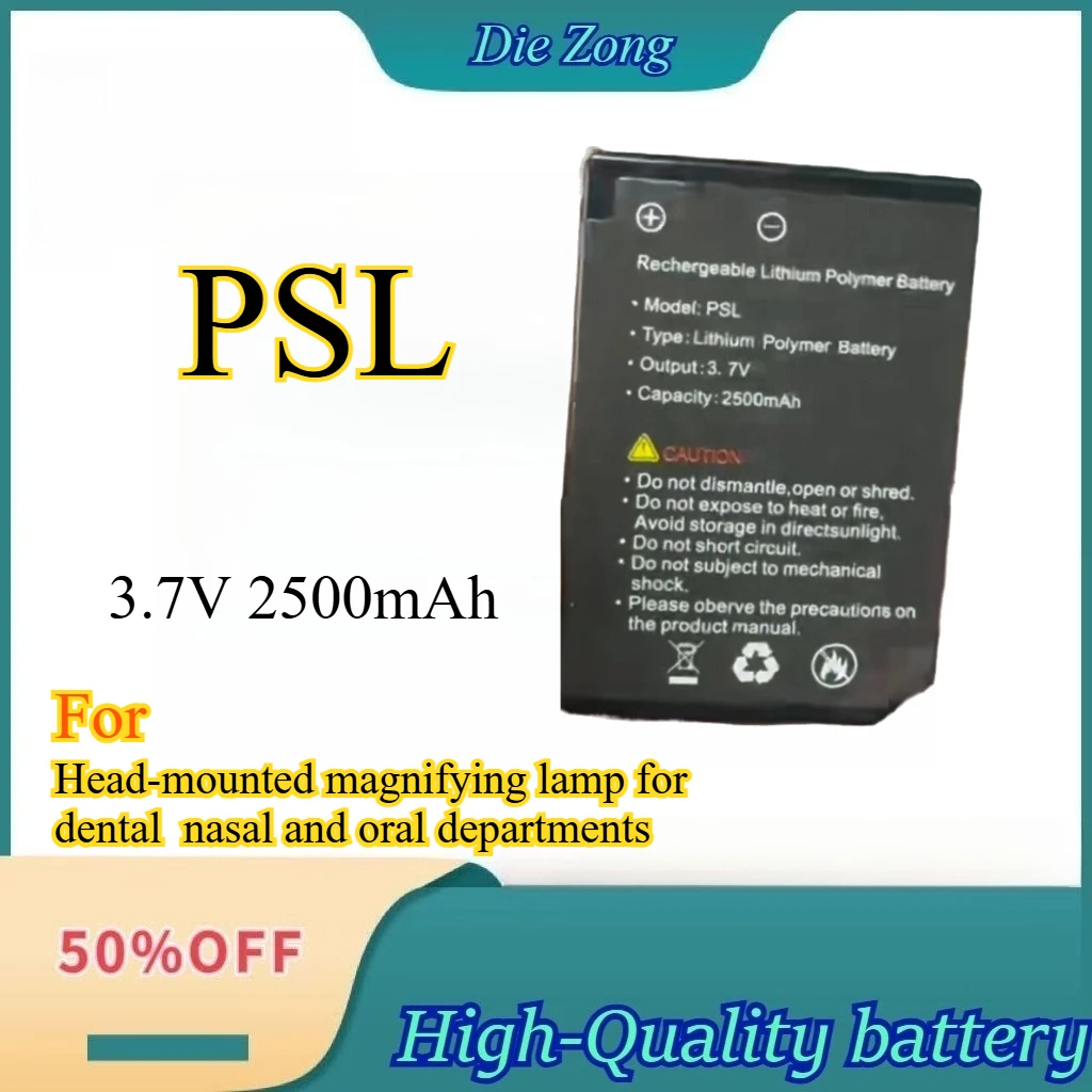 

New PSL 3.7V 2500mAh Rechargeable Lithium Battery, Suitable for Dental Medical Head - Mounted Magnifiers