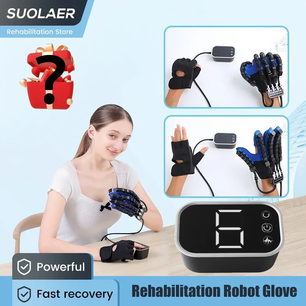 Hemiplegia Hand Physiotherapy Device Rehabilitation Robot Gloves Stroke Recovery Equipment Left Right Hand Therapy Massage Glove