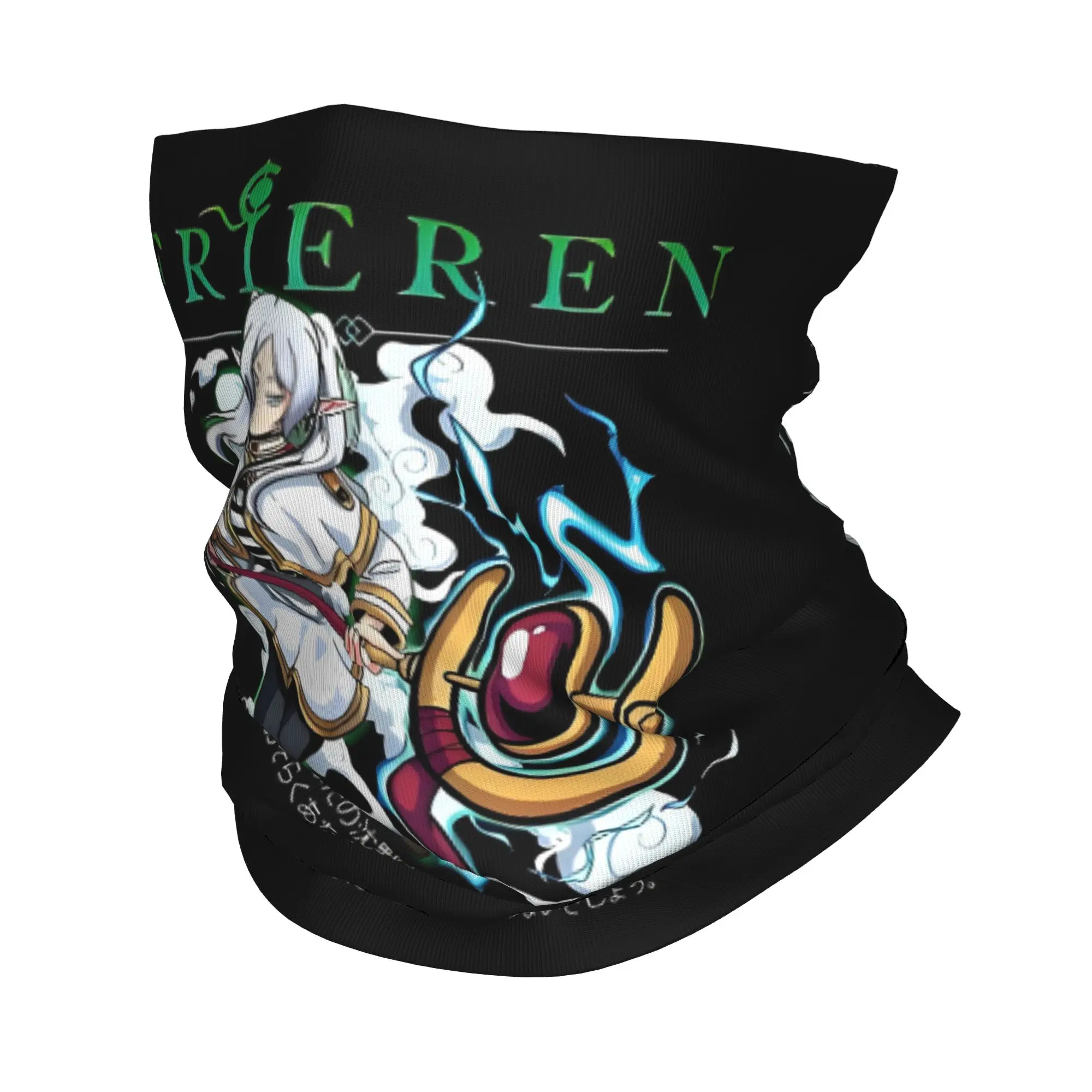 Frierens أنيمي ماج مع الموظفين السحري باندانا الرقبة الجراب للمشي لمسافات طويلة تشغيل التفاف وشاح اليابانية أنيمي مانغا عقال أكثر دفئا #1