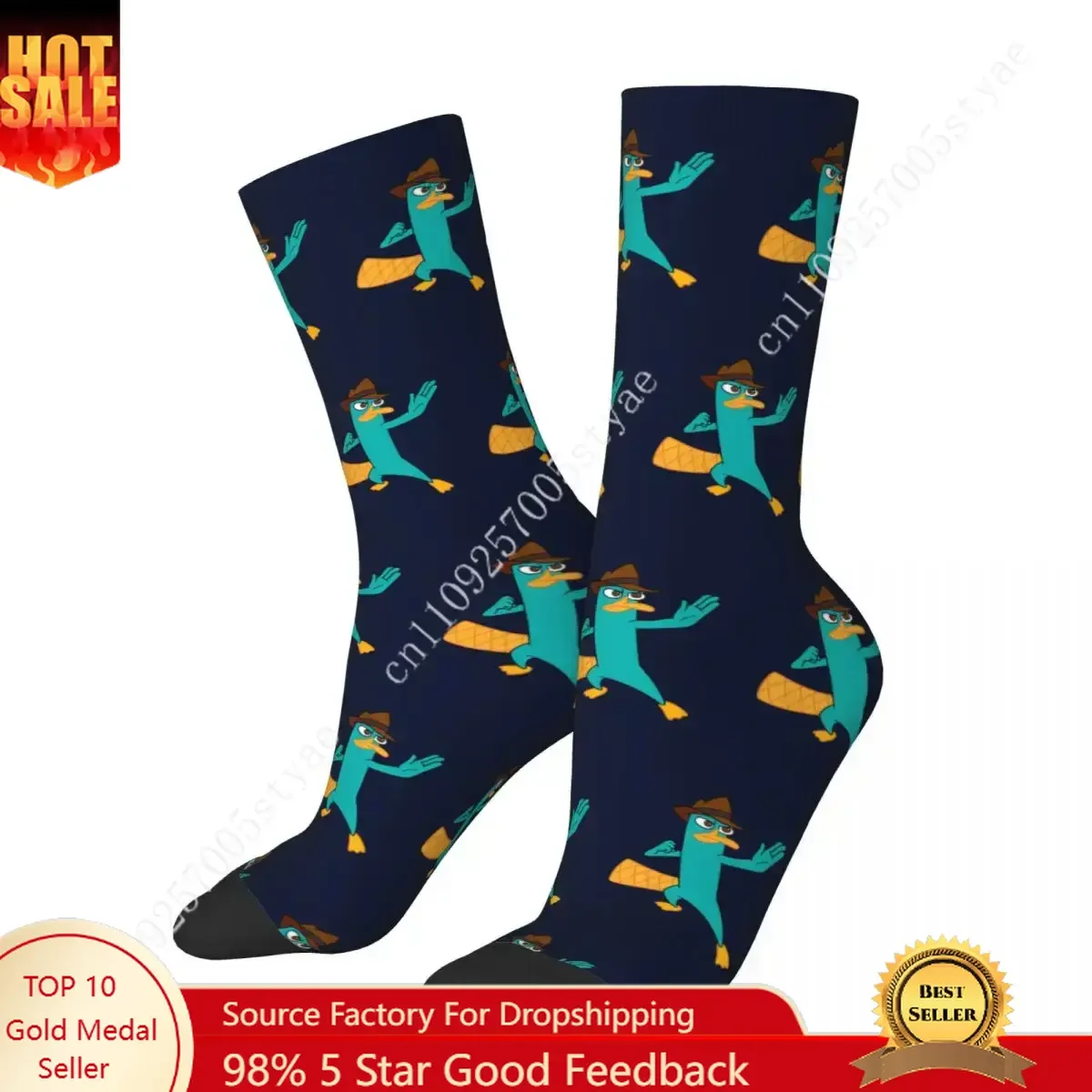 

Perry The Platypus Socks Harajuku High Quality Stockings All Season Long Socks Accessories for Unisex Birthday Present