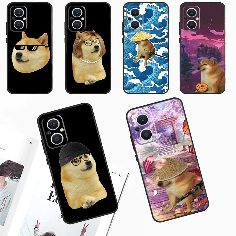 Cheems Doge Meme Funny Doggy Case For OPPO Reno 10 Pro 4Z 5Z 8T 4 5 6 7 8 Lite OPPO Find X6 Pro X3 X2 Neo X5 Lite Cover