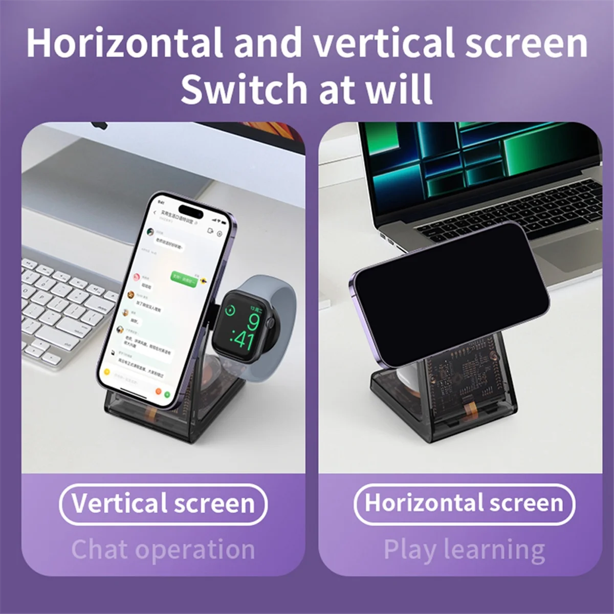 ワイヤレス充電器スタンド磁気ワイヤレス充電器スタンド 8 7 用 14 13 12 Pro Max 15W 高速ワイヤレス充電