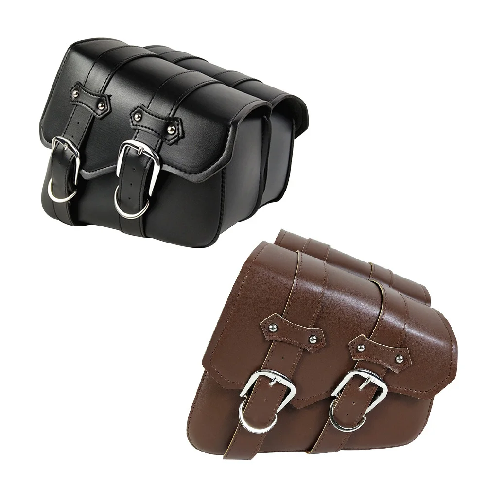 

1Pair Motorcycle Hanging Bag PU Waterproof Saddlebag Black for Motorbike Electric Motorcycle Storage Tool Bag