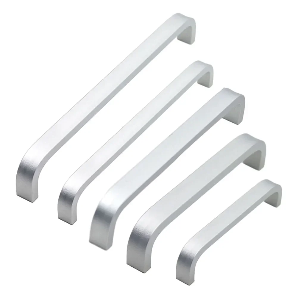 

Cabinet Handles Kitchen Door Handles Drawer Knobs Space Aluminum Wardrobe Door Handles Brushed Modern Style Hardware