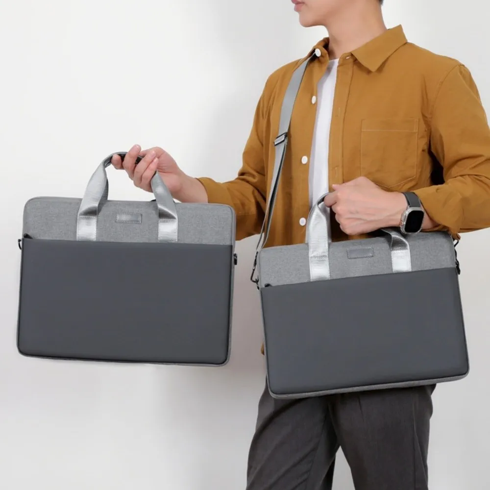 With Shoulder Strap Portable Laptop Bags with Handle Wear-resistant Business Laptop Bag Briefcase Waterproof Laptop Shoulder Bag