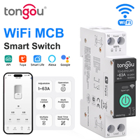 TUYA WiFi Smart Circuit Breaker Over current under voltage protection power metering 1-63A wireless Remote Control Switch TONGOU