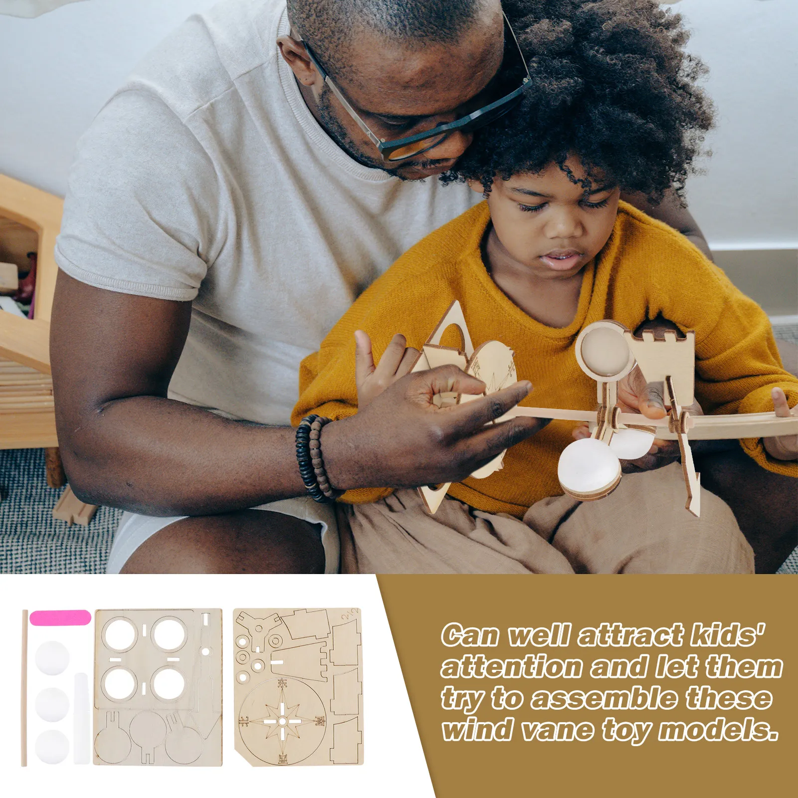 

Набор из 2-х детских развивающих игрушек: Забавный индикатор направления ветра и научный эксперимент. Интерактивный обучающий игровой набор для детей.