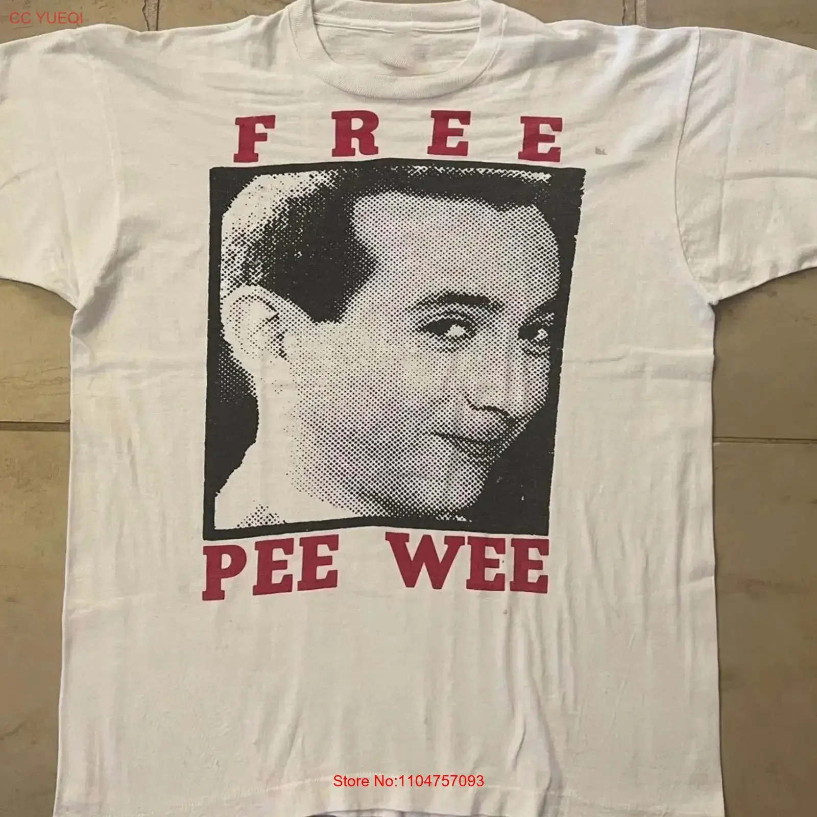Pee Wee Herman Free White T Shirt Adult vintage Washed Comfortable Slightly Stylish Stretched graphic fashion Soft