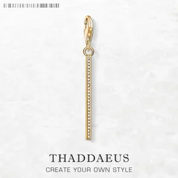 Vertical Bar Dangle Charm Pendant For Women Men New Fine Jewelry Classic Gift in Real 925 Sterling Silver