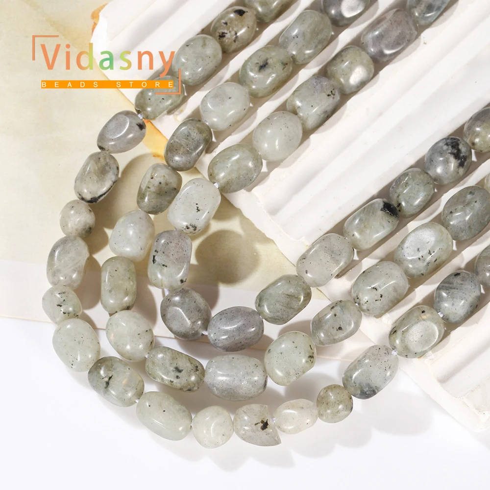 8-10mm Naturstein Labradorit Unregelmäßige Ovale Lose Perlen für Schmuckherstellung Handgefertigte DIY Armbänder Zubehör – Detail 7