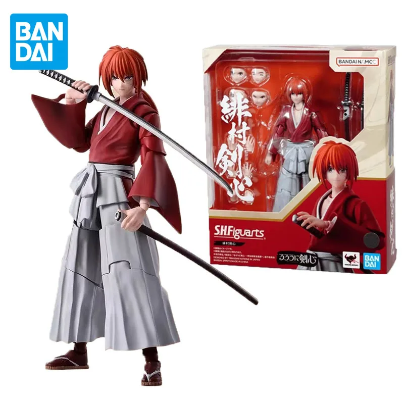 

Bandai Original S.H.Figuarts Rurouni Kenshin Anime Figure Himura Kenshin Action Figure Model Ornament Gift Toys for Kids