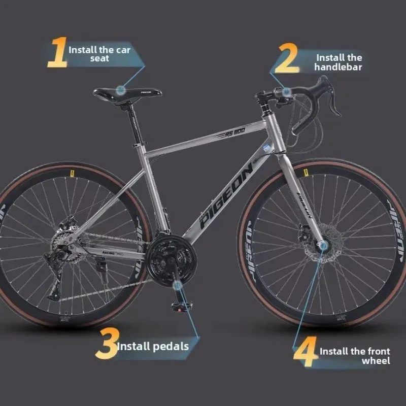 Новый Roa d Bik e Спорт на открытом воздухе Переменный Spe ed Mountain Bi ke 24-дюймовый велосипедный велосипед 700c Шоссейный велосипед