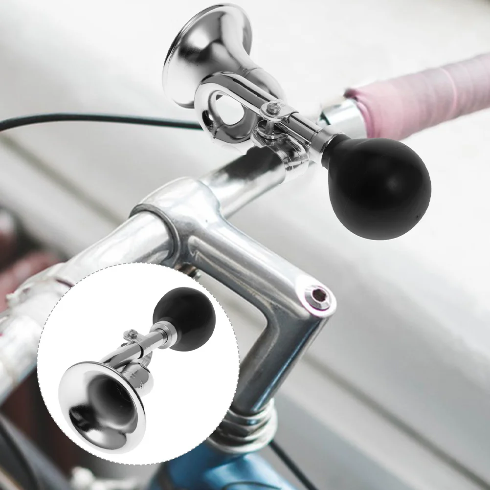 

3Pcs Bike Horn Loud Bicycle Bell for Adult Bikes Secure Fit Handlebar Mount Cycling Safety Gear Silver Finish Outdoor Ride