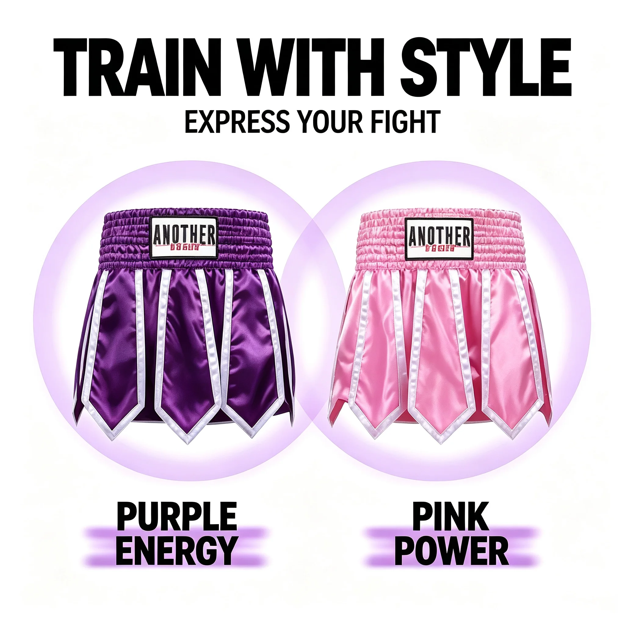 Gladiator Boxing Shorts Men Women Kids Muay Thai Pants Purple Pink BJJ MMA Training Competition Sparring Kickboxing Fight Shorts
