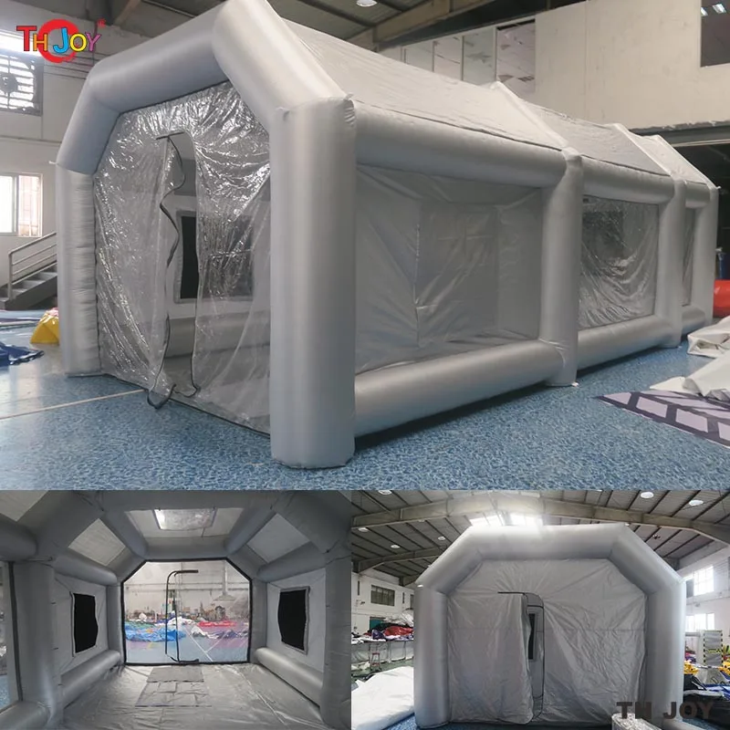 Shipping Air Shipping 7x4m Inflatable Spray Booth Custom Tent Cars Paint Booth With Filter System and 2 Blowers