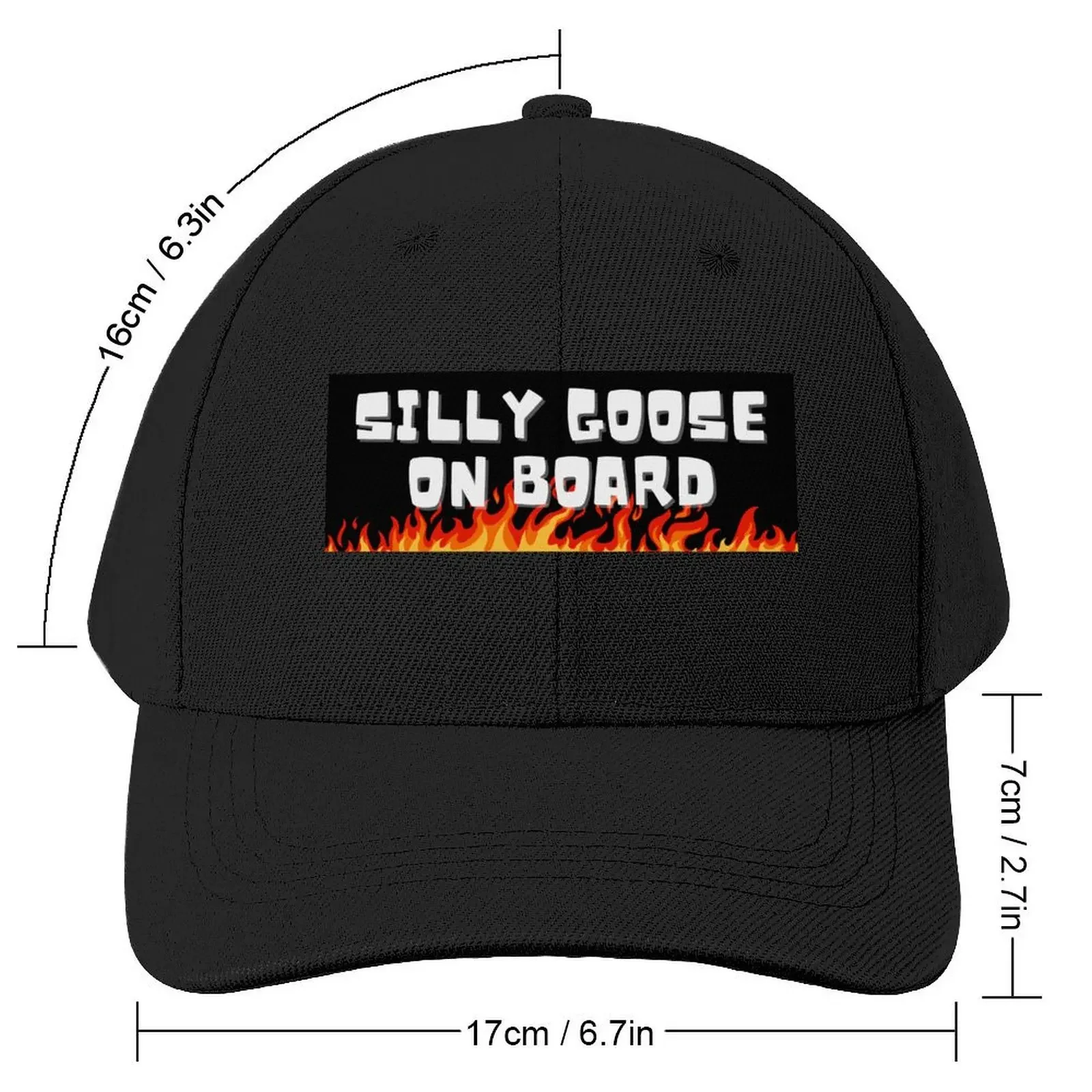 Silly Goose on Board Bumper Sticker Baseball Cap Christmas Hat Ball Cap Women's Hats 2024 Men's