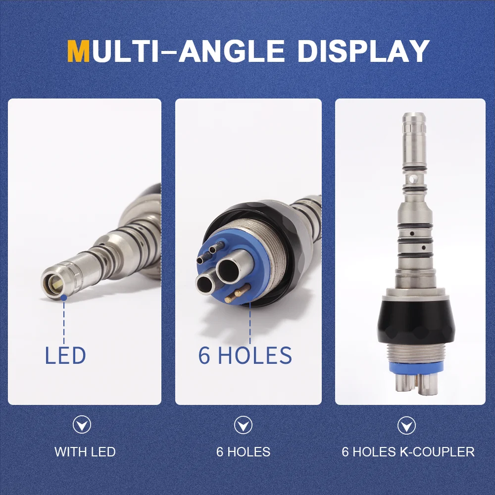 Manipolo dentale ad alta velocità adattatore ad innesto rapido turbina ad aria 4 6 fori connettore Kvo sedia odontoiatrica KC4/KCL6B