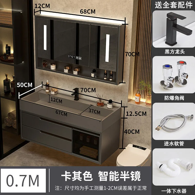 Picture 6: Bathroom Cabinet Washbasin Cabinet Combination Rock Integrated Basin