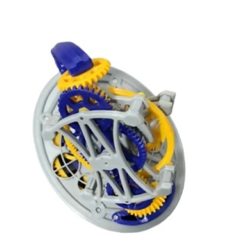 Dual Axis Tourbillon Model Pendulum Clock Mechanical Principle Desktop Ornament Metal Spring Power 3D Printing Gear Art